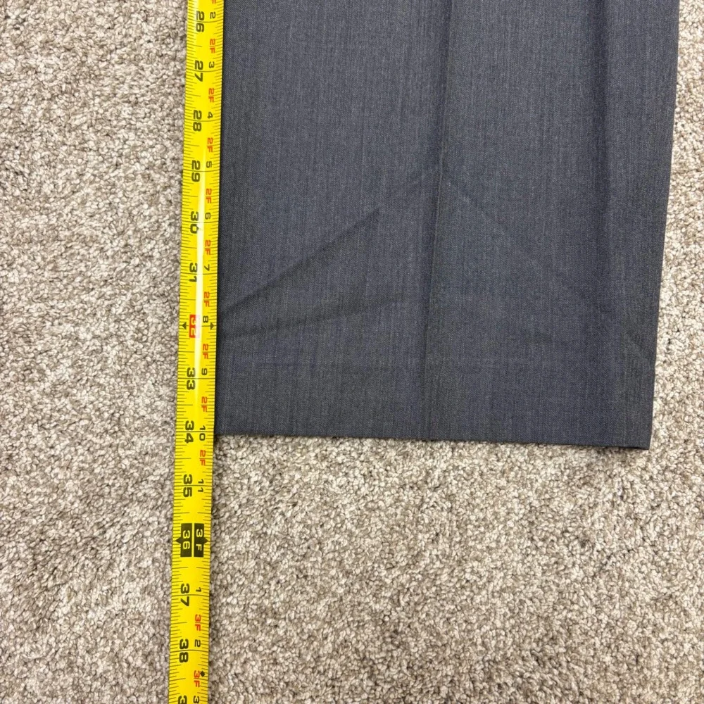 LOT OF 2 Banana Republic Wool Dress Pants Mens 35x34 Gray Brown Flat Front Slack
